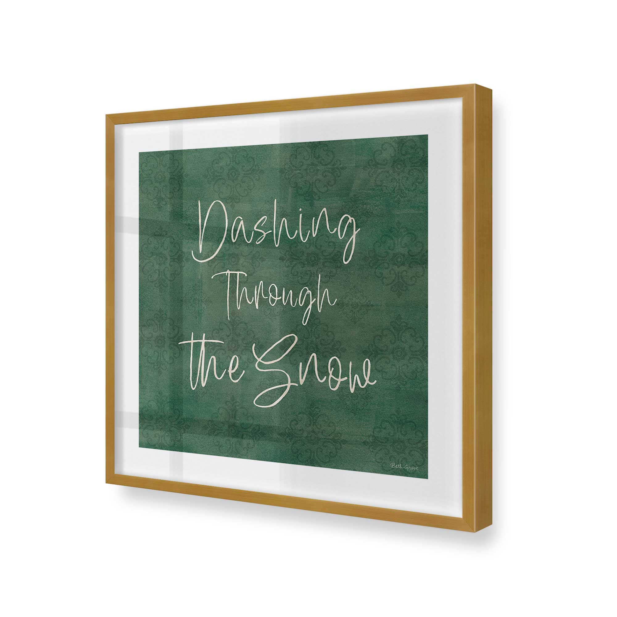 Festive Dashing Through the Snow Christmas Print - Holiday Home Decor for Living Room, Bedroom & Office Wall Art