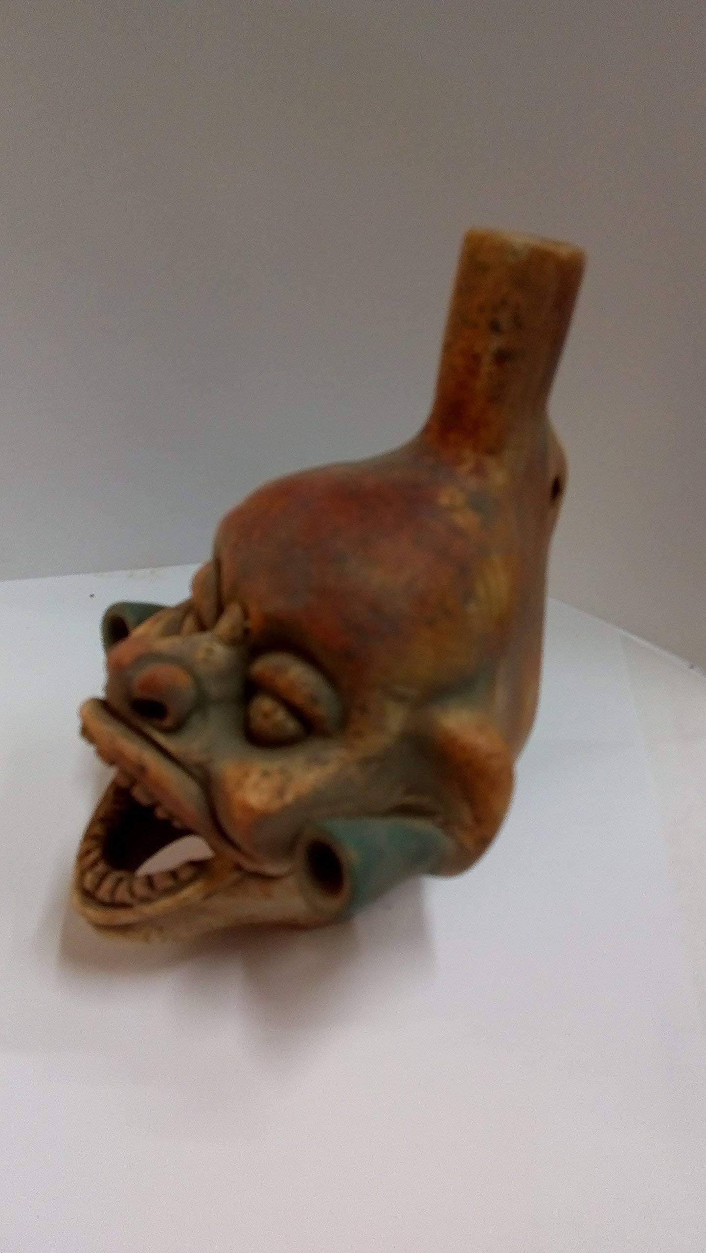 Brutal Scream Whistle of Death - Mictlantecuhtli Aztec God of the Dead | Authentic Mexican Pre-Hispanic Craft for Halloween Decor & Rituals | Perfect for Dia de los Muertos Altars, Cosplay & Historical Reenactments