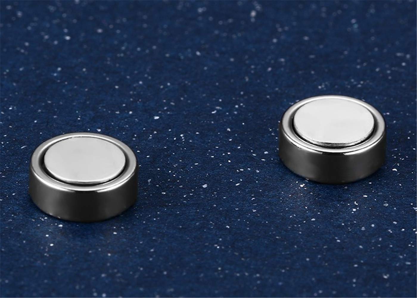Stainless Steel Punk Round Fake Clip-On Earrings for Men & Women - No Piercing Studs in Multicolor | Perfect for Costume Parties, Concerts & Alternative Fashion