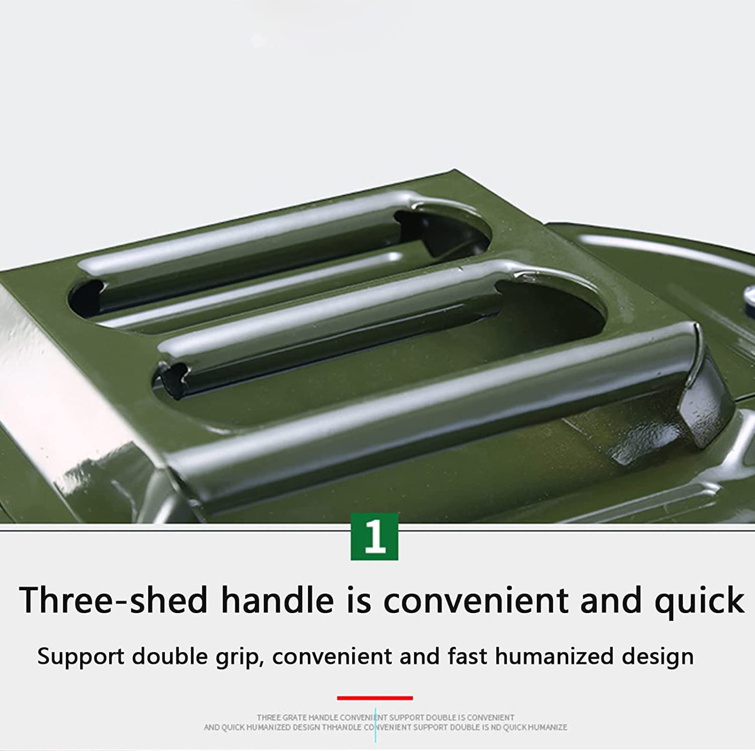 JIADUOFU 25L Gasoline Can with Triple-Bar Handle - Heavy Duty Fuel Storage Container for Gas, Diesel & Oil - Perfect for Emergency Fuel Supply, Camping, and Outdoor Equipment