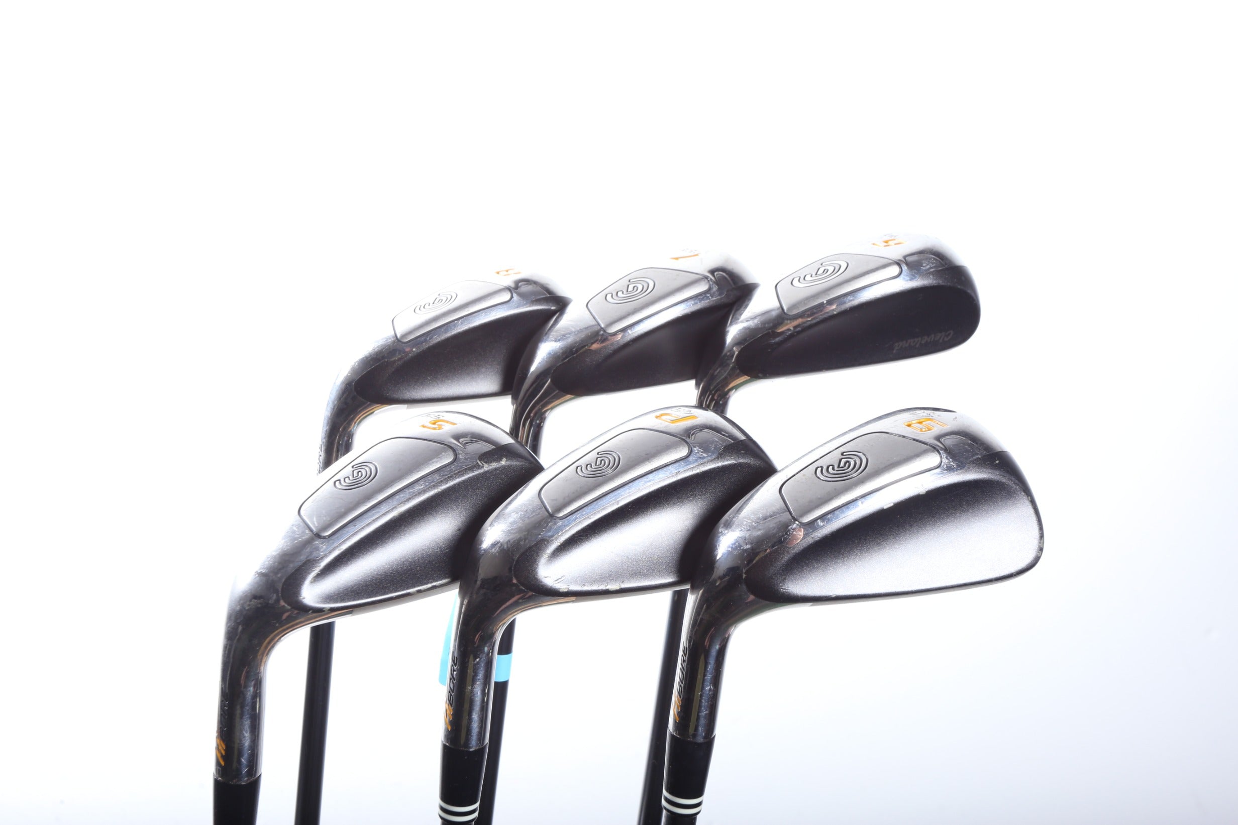 Premium Used Cleveland HiBore Left-Handed Iron Set (6-PW, SW) with Senior Flex - Perfect for Senior Golfers & Left-Handed Players on the Course
