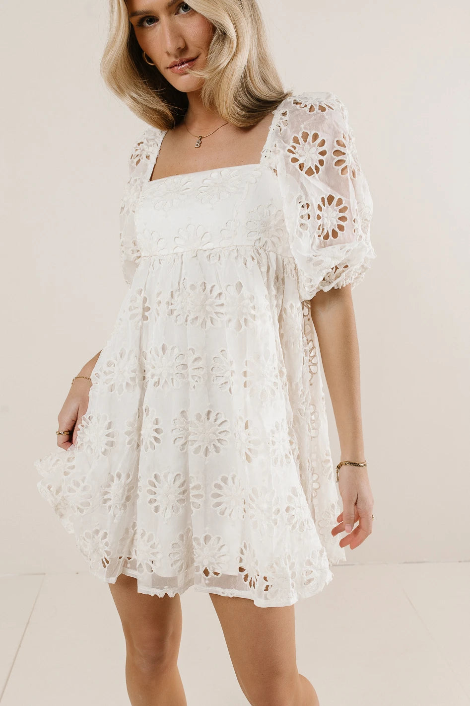 Leda Floral Babydoll Dress - Women's Sexy Lace Nightgown & Sleepwear for Date Night & Boudoir Photography | Plus Size Available