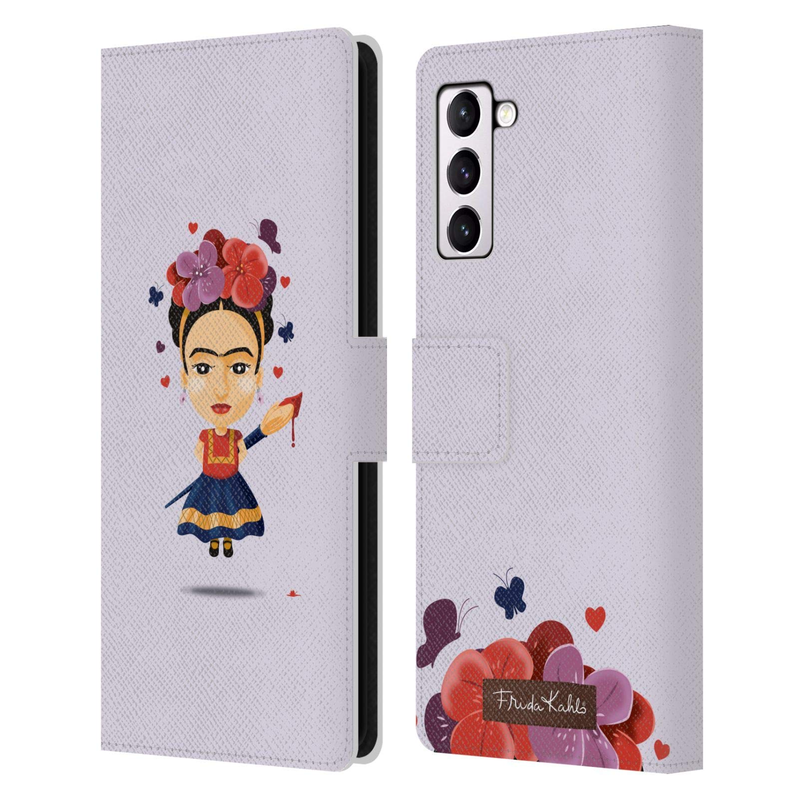 Official Frida Kahlo Solo Doll Leather Book Wallet Case for Samsung Galaxy S21+ 5G - Stylish Phone Cover for Women, Artists & Art Lovers - Perfect for Daily Use, Work & Travel