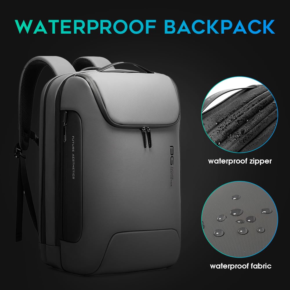 BANGE Anti-Theft Backpack with TSA Lock - Waterproof Travel Backpack with YKK Zipper - High-Tech Business Laptop Backpack for Men & Women - Fits 17.3 Inch Notebook - Perfect for Commuting, Business Trips & College Use