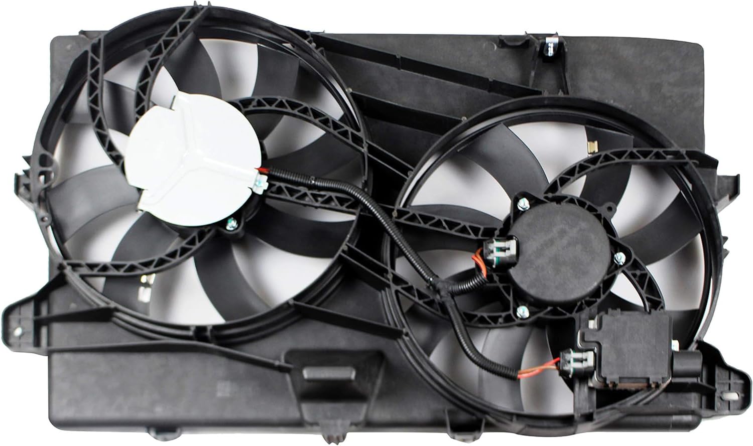 621-392 Engine Radiator Dual Cooling Fan Assembly for Ford Edge 2007-2014 & Lincoln MKX 2007-2015 V6 3.5L 3.7L - Replacement Part 7T4Z-8C607-A 7T4Z-8C607-B FO3115177 - Perfect for Overheating Prevention & Engine Cooling System Repair