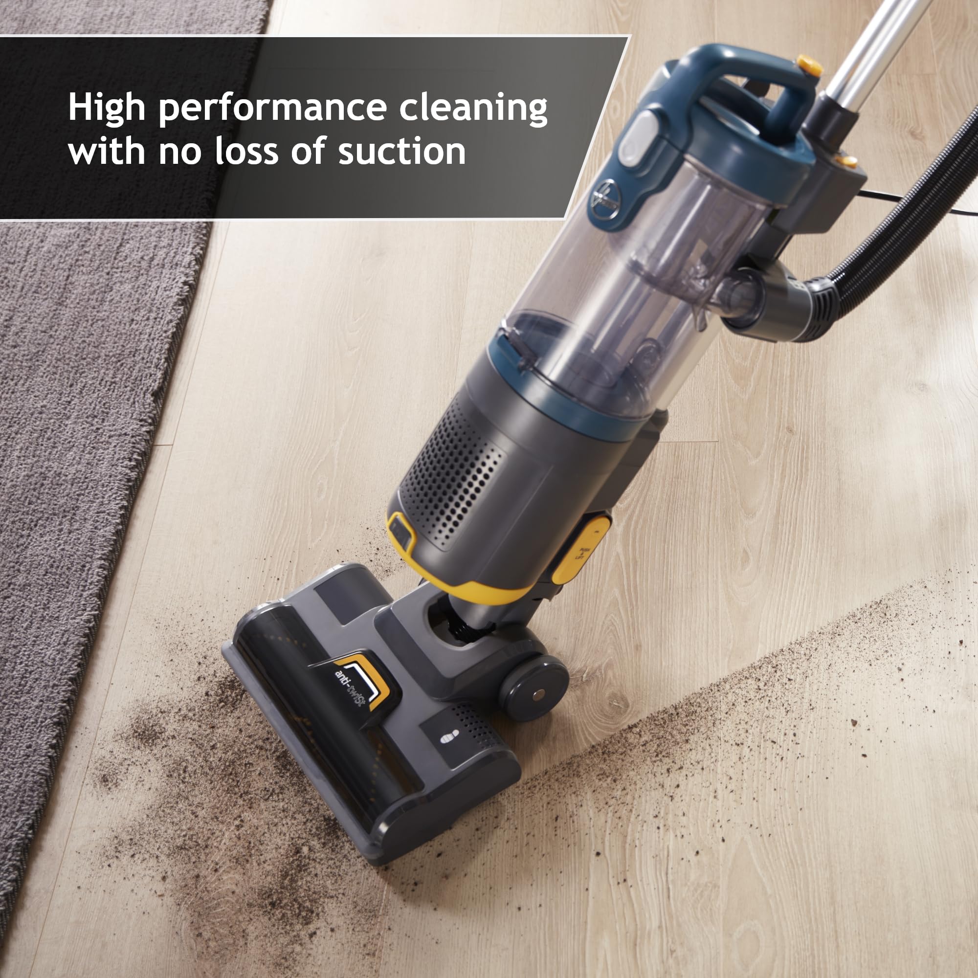 Hoover HL4 Upright Vacuum Cleaner for Pets - Lightweight & Powerful 2-in-1 Corded Vacuum with Lift-Away Portable Mode & Pet Hair Tool - Ideal for Hardwood Floors, Carpets & Pet Hair Removal [HL410PT]