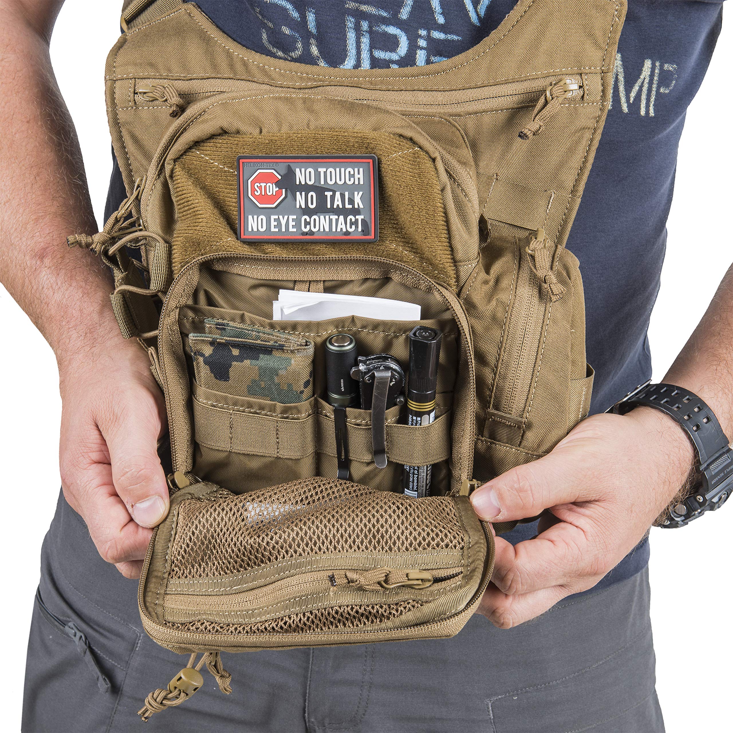 Helikon-Tex EDC Side Bag - Durable Cordura Shadow Gray Tactical Pack for Outdoor, Hiking & Everyday Carry (EDC) | Compact Utility Pouch for Gear Organization