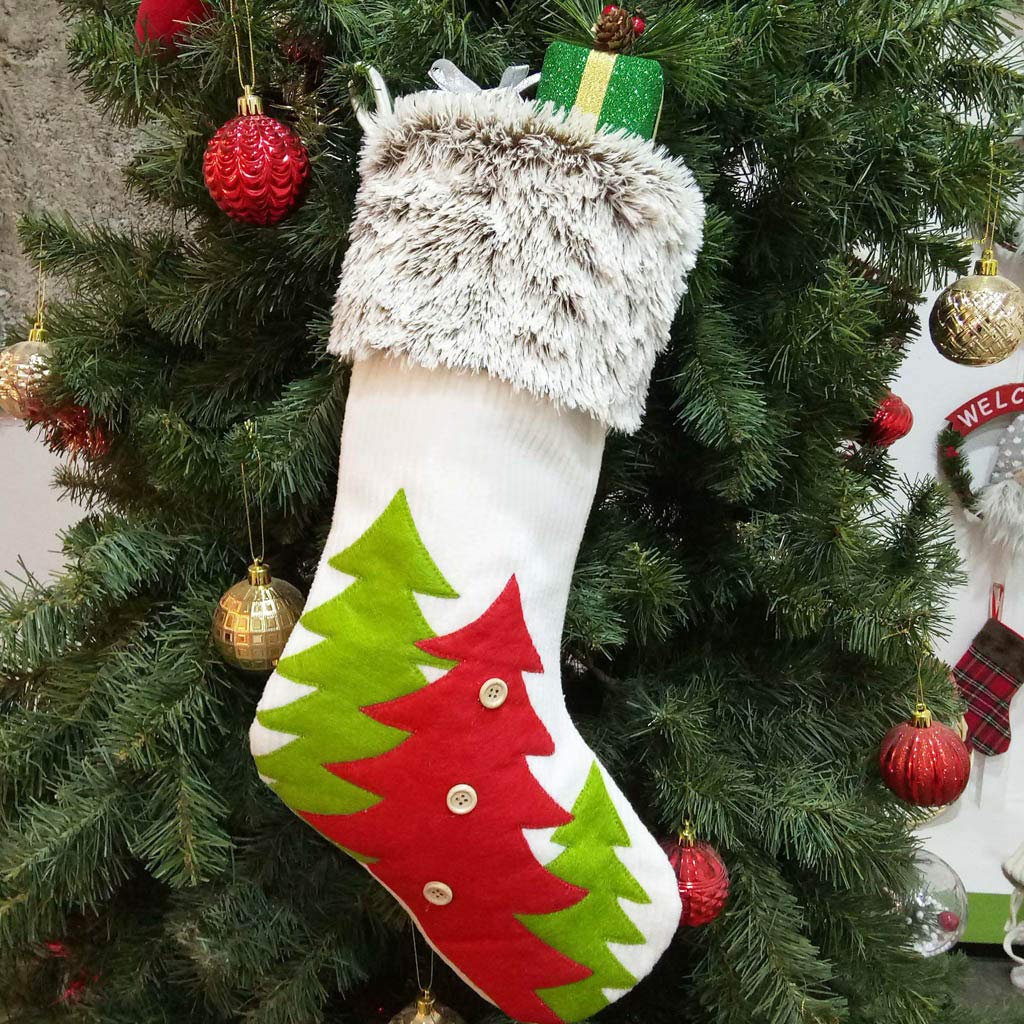Christmas Stockings for Gifts - Festive Xmas Decorations & Holiday Home Ornaments | Perfect for Fireplace Mantel, Tree Decor & Stocking Stuffers