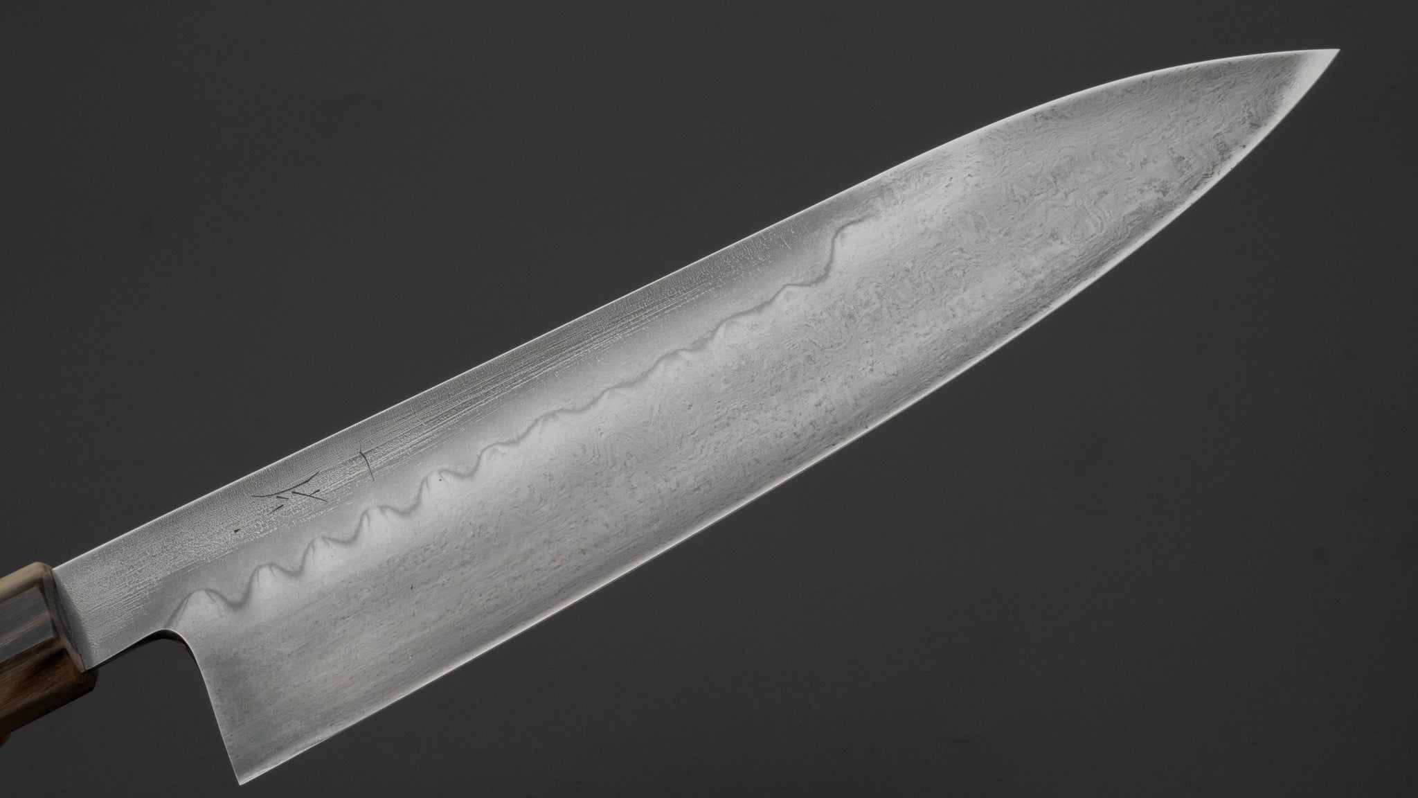 Hitohira Togashi Yohei White #1 Mizu Honyaki Gyuto 240mm Japanese Chef Knife with Kurokaki Persimmon Handle & Saya (#005) - Premium Kitchen Knife for Professional Chefs & Home Cooking, Sushi, Meat Cutting