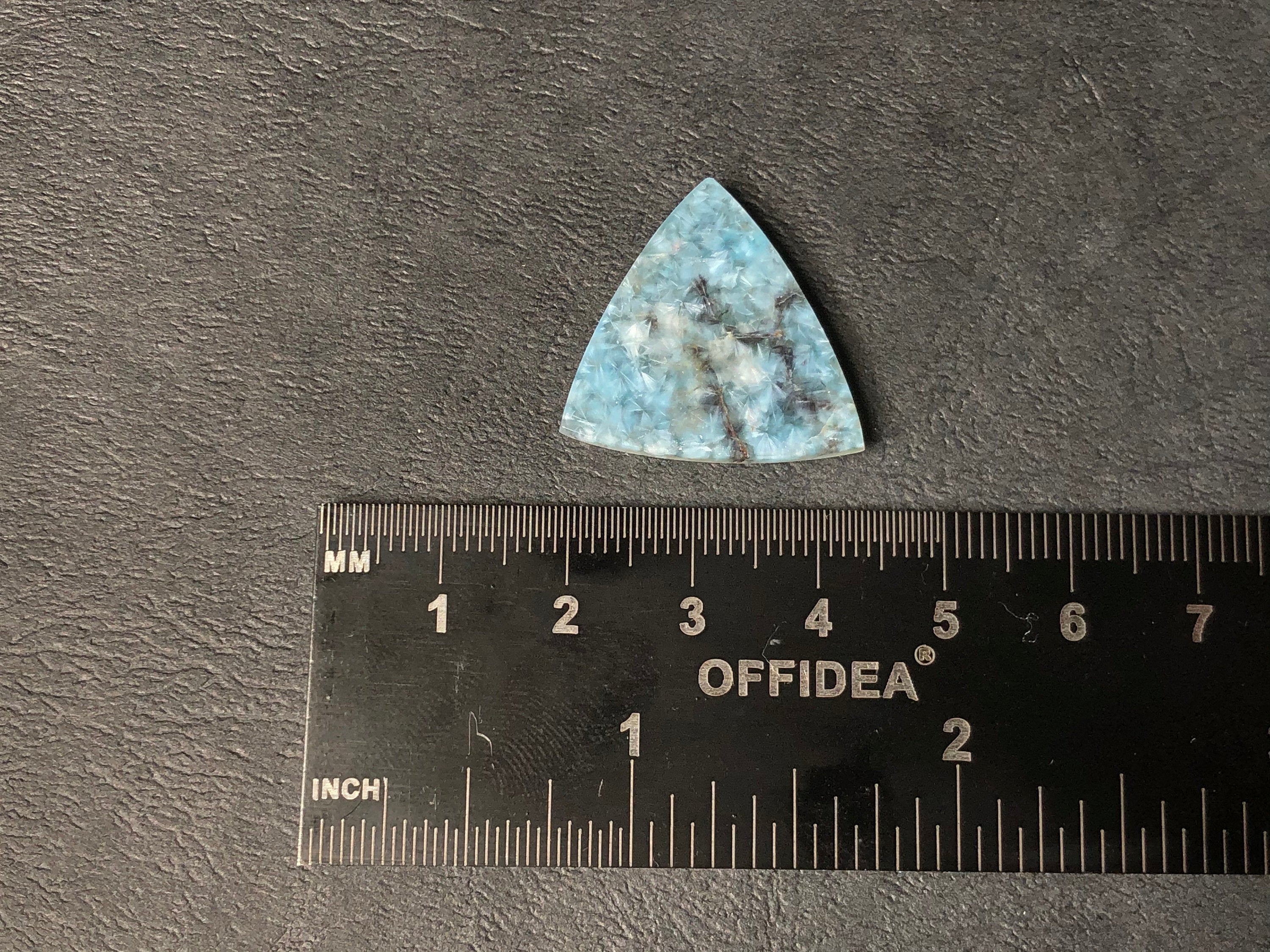 GILALITE Cabochon Gemstone - Medusa Paraiba Quartz with Black Streaks, Triangular Cut for Jewelry Making (44011) | Perfect for Pendants, Rings & DIY Craft Projects