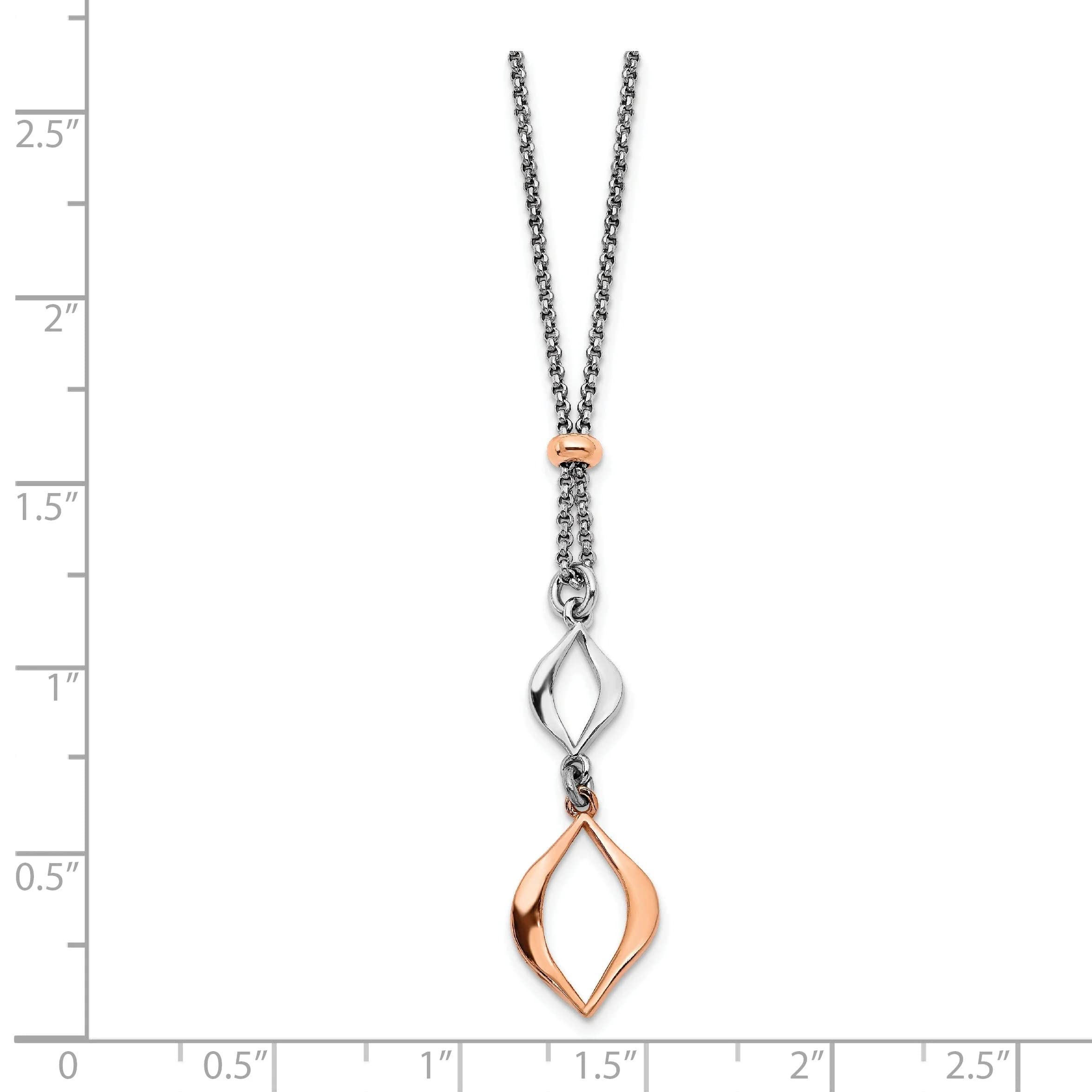 Elegant Sterling Silver & Rose Gold Plated Necklace for Women - Perfect for Weddings, Parties & Everyday Wear