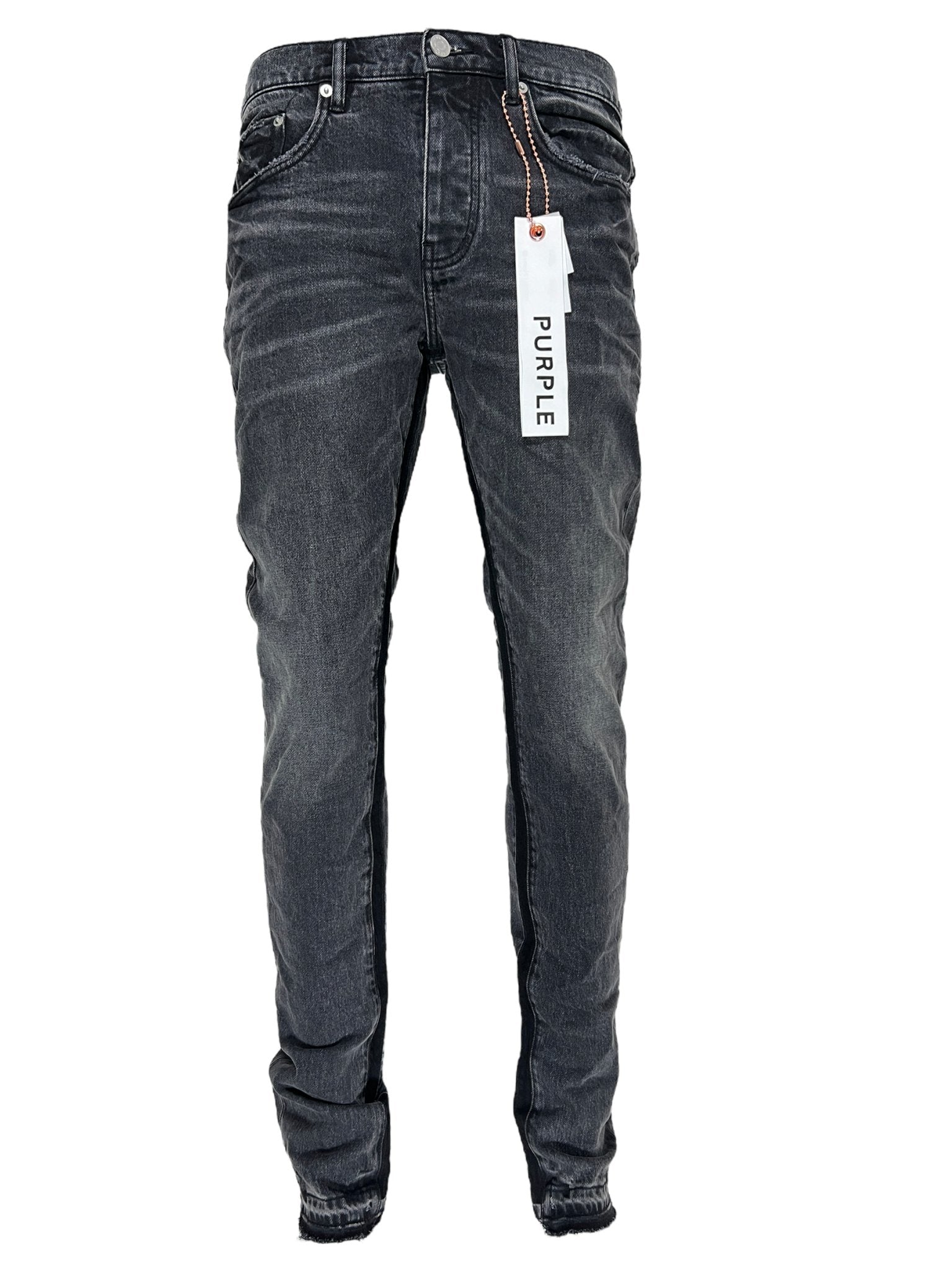 Purple Brand P001 SHIB Shadow Inseam Black Jeans - Slim Fit Stretch Denim Pants for Men | Casual Wear, Night Out, Street Style Fashion