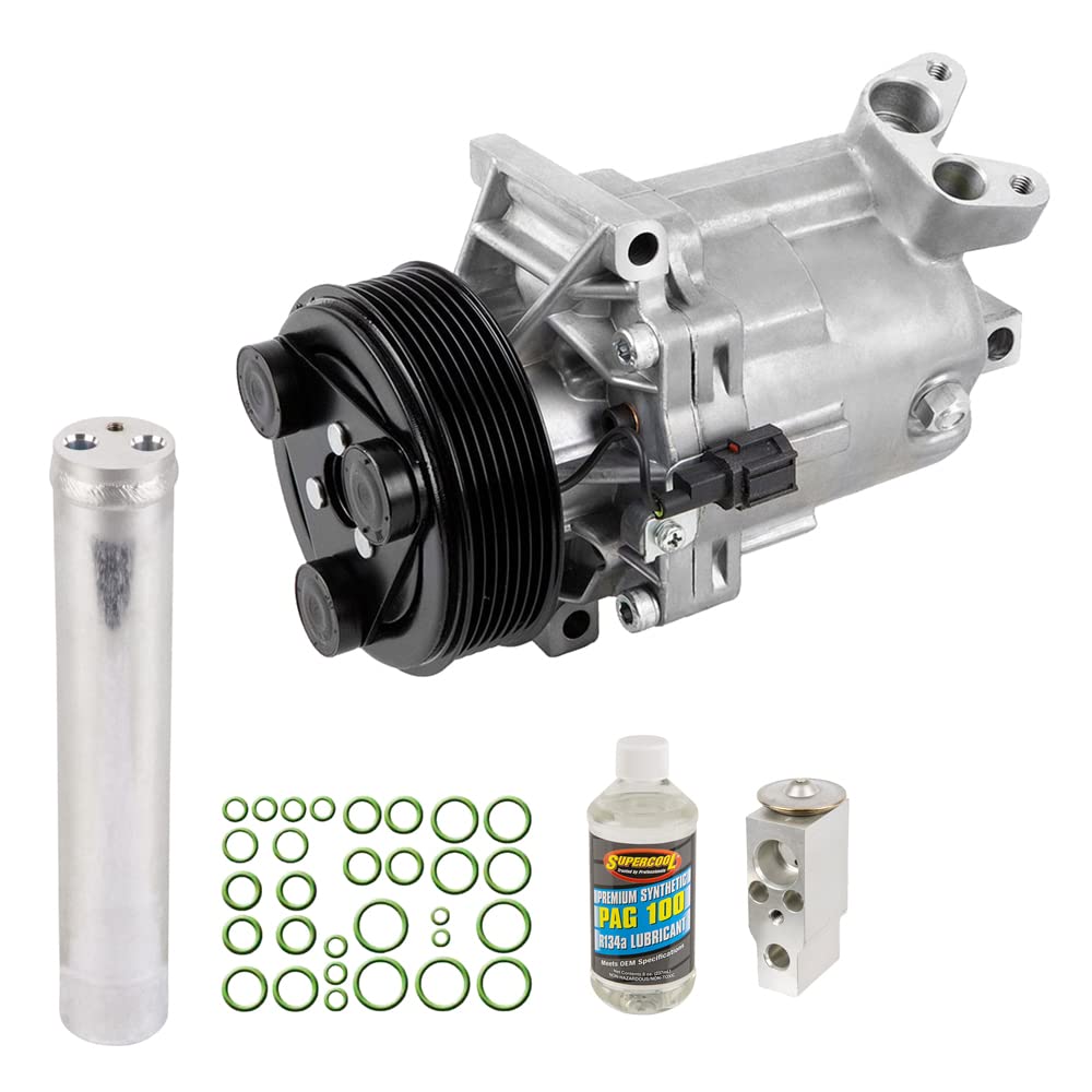 New OEM AC Compressor with A/C Repair Kit for 2007 Nissan Versa - 61-87306RN | BuyAutoParts | Perfect for Summer Cooling & HVAC System Repairs