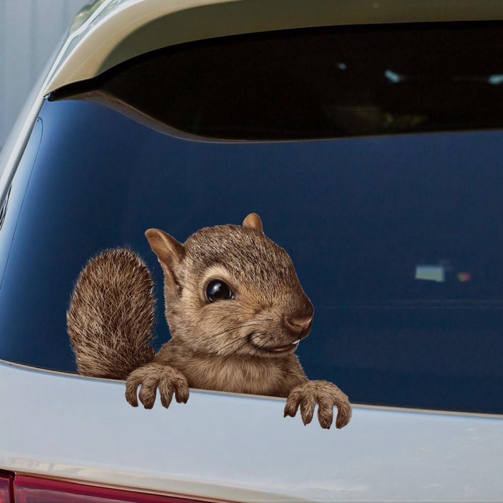 Funny Squirrel Decal Sticker for Car Window - Perfect Gift for Animal Lovers
