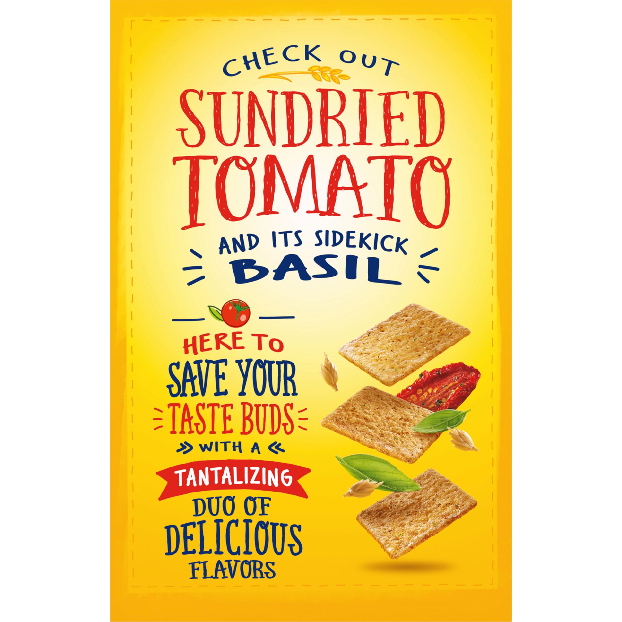 Wheat Thins Sun-Dried Tomato & Basil Whole Grain Wheat Crackers | Bulk Snack Boxes (6-8.5 oz) | Healthy Office Snacks, Party Food & On-The-Go Treats