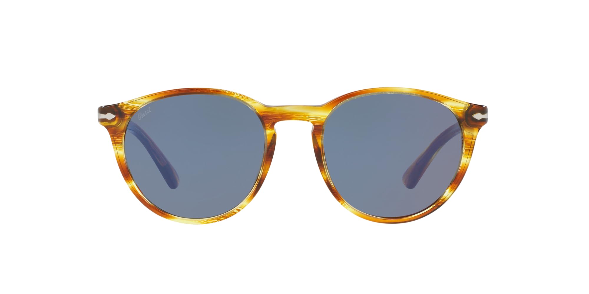 Persol PO3152S Round Sunglasses for Men & Women – Classic Vintage Style, UV Protection, Lightweight & Comfortable – Perfect for Driving, Travel & Outdoor Activities
