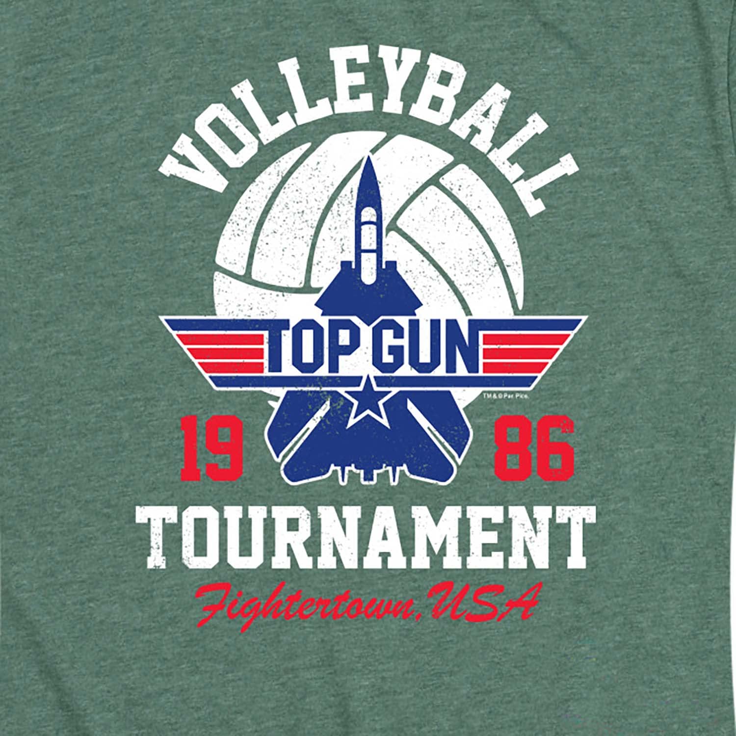 HYBRID APPAREL Women's Top Gun Volleyball Tournament Graphic T-Shirt - Short Sleeve Casual Tee for Sports Fans & Movie Lovers - Perfect for Volleyball Games, Gym Workouts, and Everyday Wear