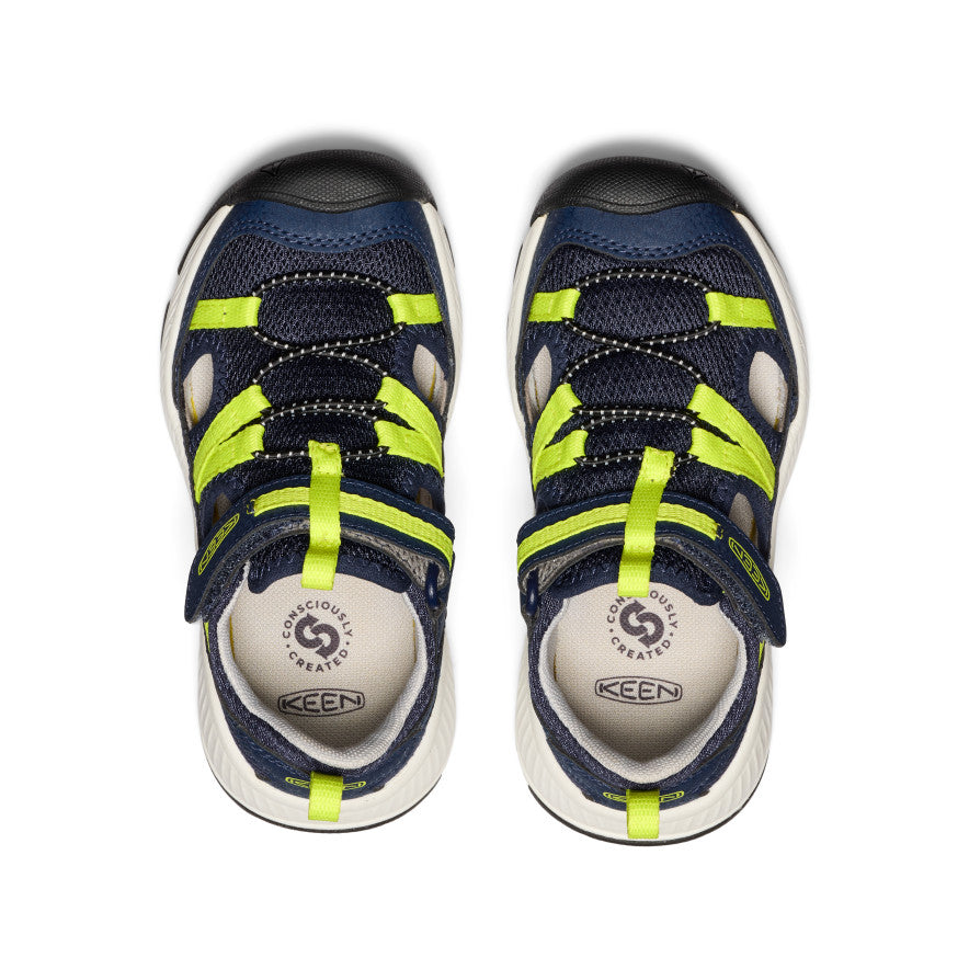 Little Kids' Motozoa Sandals - Navy Blue & Evening Primrose Color | Comfortable Water Shoes for Beach, Pool & Outdoor Play