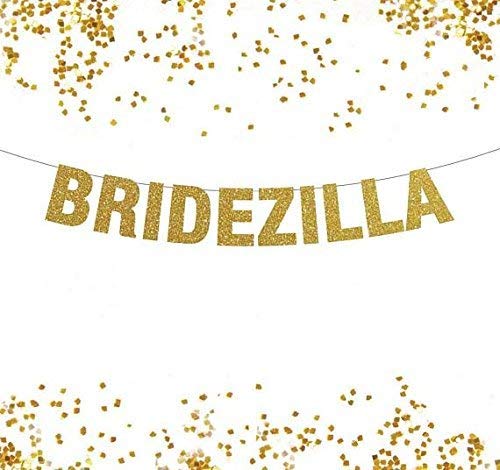 Bridezilla Banner - Glitter Bachelorette Party Decor, Wedding Shower Gift for Bride to Be, Funny Bad Bride Sign - Perfect for Bridal Showers, Bachelorette Parties & Wedding Decorations