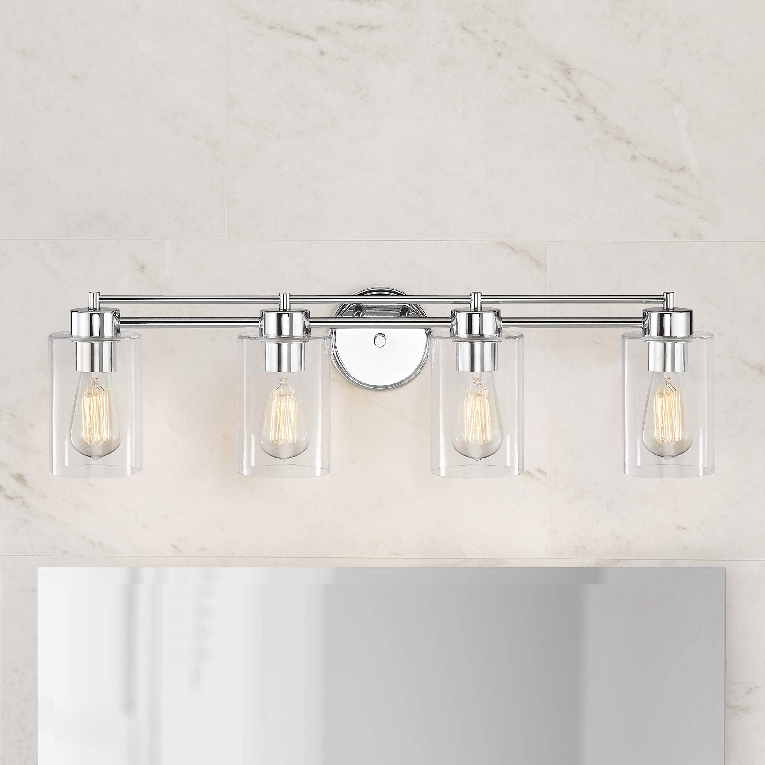 Modern Chrome Bathroom Light Fixture - Waterproof LED Vanity Light for Bathroom, Bedroom & Dressing Room - Energy Efficient Lighting for Home Decor