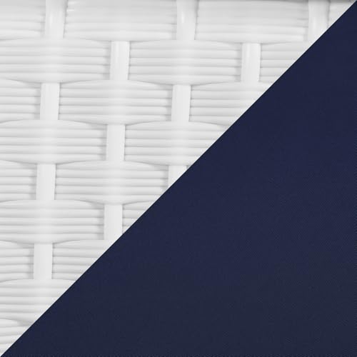 White & Navy Blue