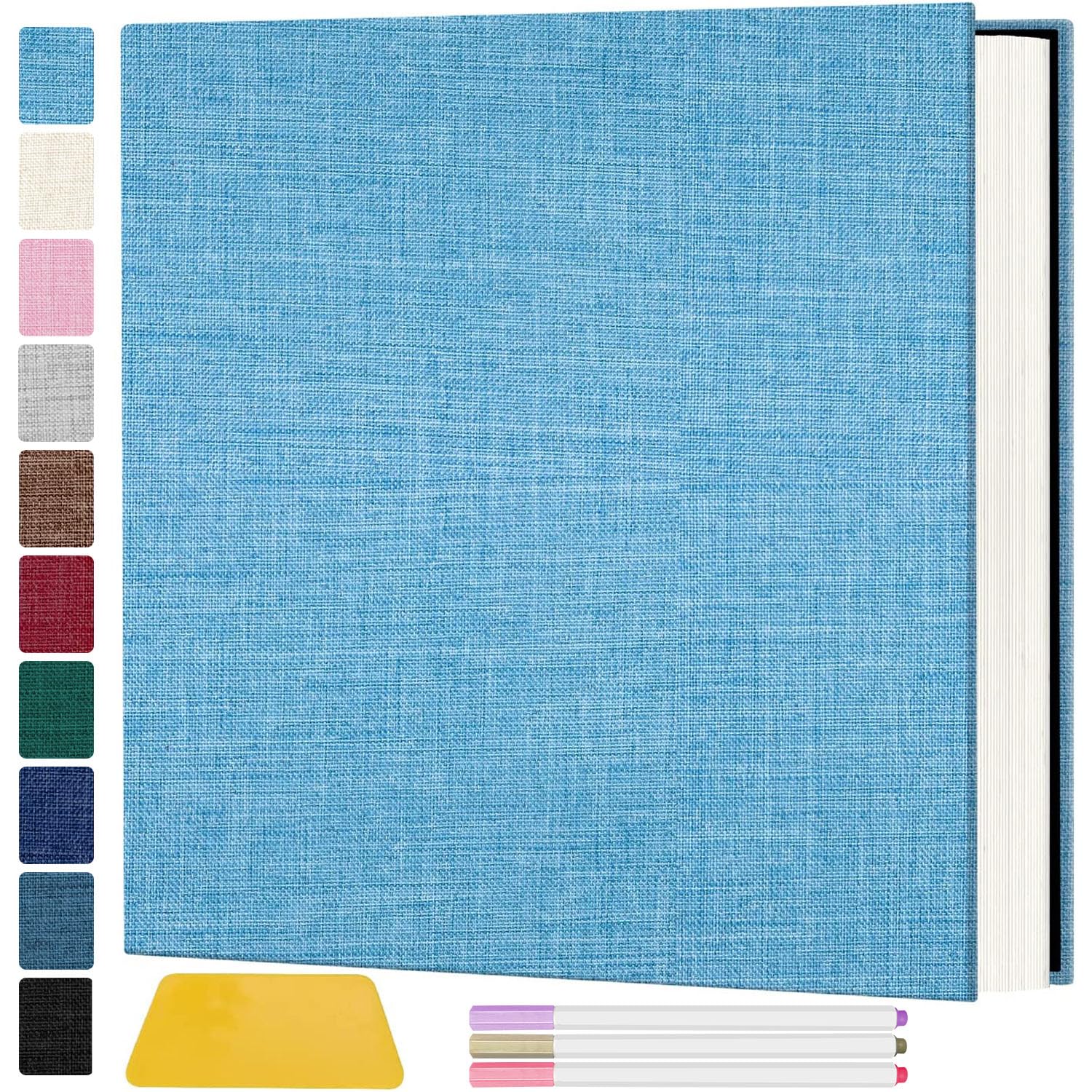 Self-Adhesive Photo Album with Magnetic Pages - 60 Sticky Scrapbook Pages Holds 8x10, 5x7, 4x6, 6x8 & 3x5 Photos | Large Picture Book for Family Memories, Wedding Albums & Baby Photos | Perfect for Home Decor, Gift Giving & Memory Preservation