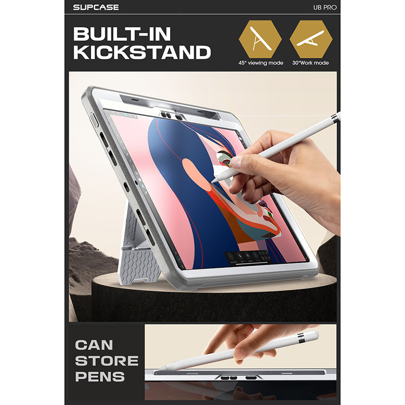 iPad Pro 13 Inch (2024) Unicorn Beetle Pro Rugged Case - Shockproof & Drop Protection, Slim Fit White Cover - Perfect for Outdoor Adventures, Travel & Daily Use