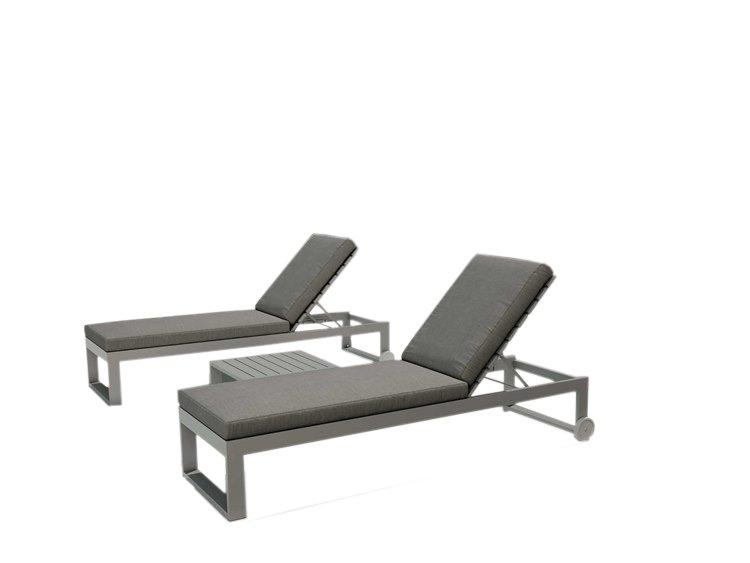 Lucca Sun Lounger 3-Piece Outdoor Patio Furniture Set - Waterproof Wicker Rattan Chaise Lounge Chairs with Cushions - Perfect for Poolside, Garden, Backyard, and Beach Relaxation