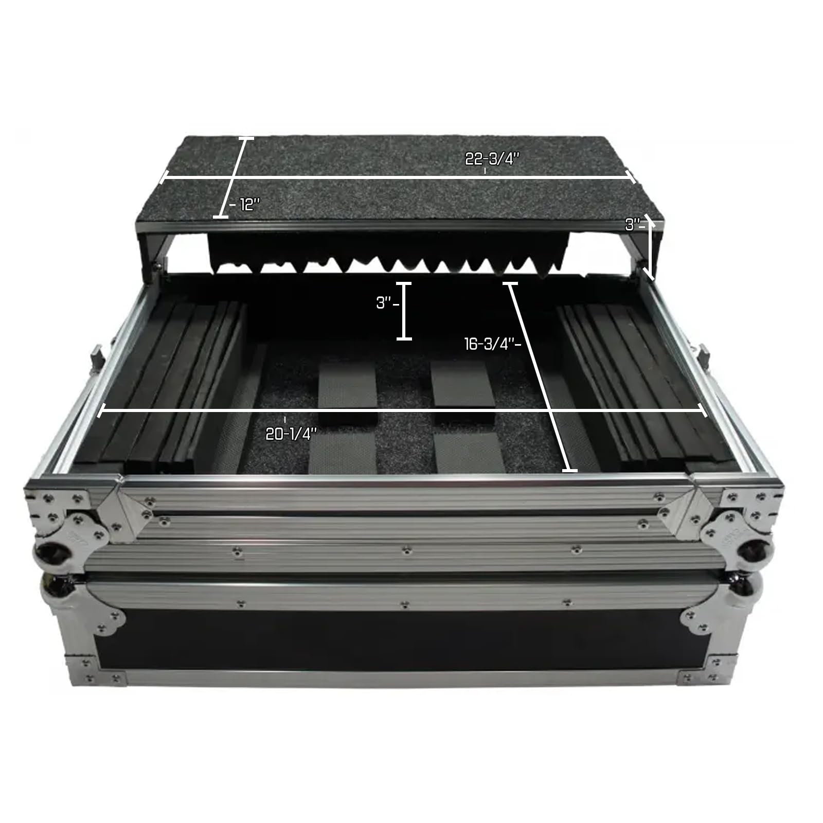 Harmony Audio HCMINILT DJ Laptop Stand Case - Compatible with Numark Mixtrack Pro, Flight Glide Design for DJs & Music Producers - Perfect for Travel, Studio & Live Performances