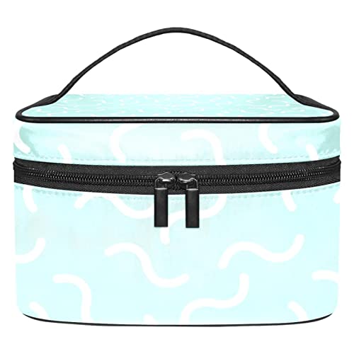 Mint Memphis Wavy Line Pattern