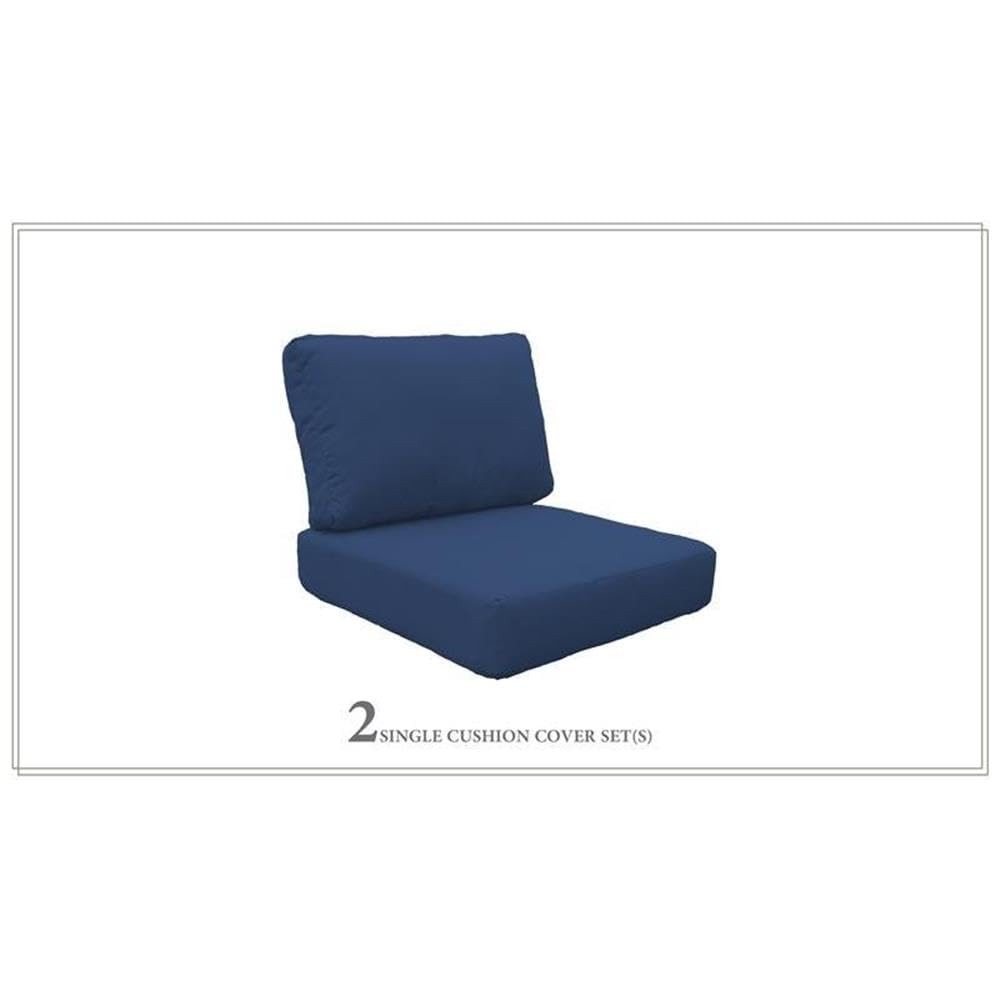 TK Classics Barbados Navy Outdoor Cushions - Waterproof Patio Furniture Cushions for Garden, Poolside & Deck Chairs - Comfortable & Durable Navy Blue Seat Cushions