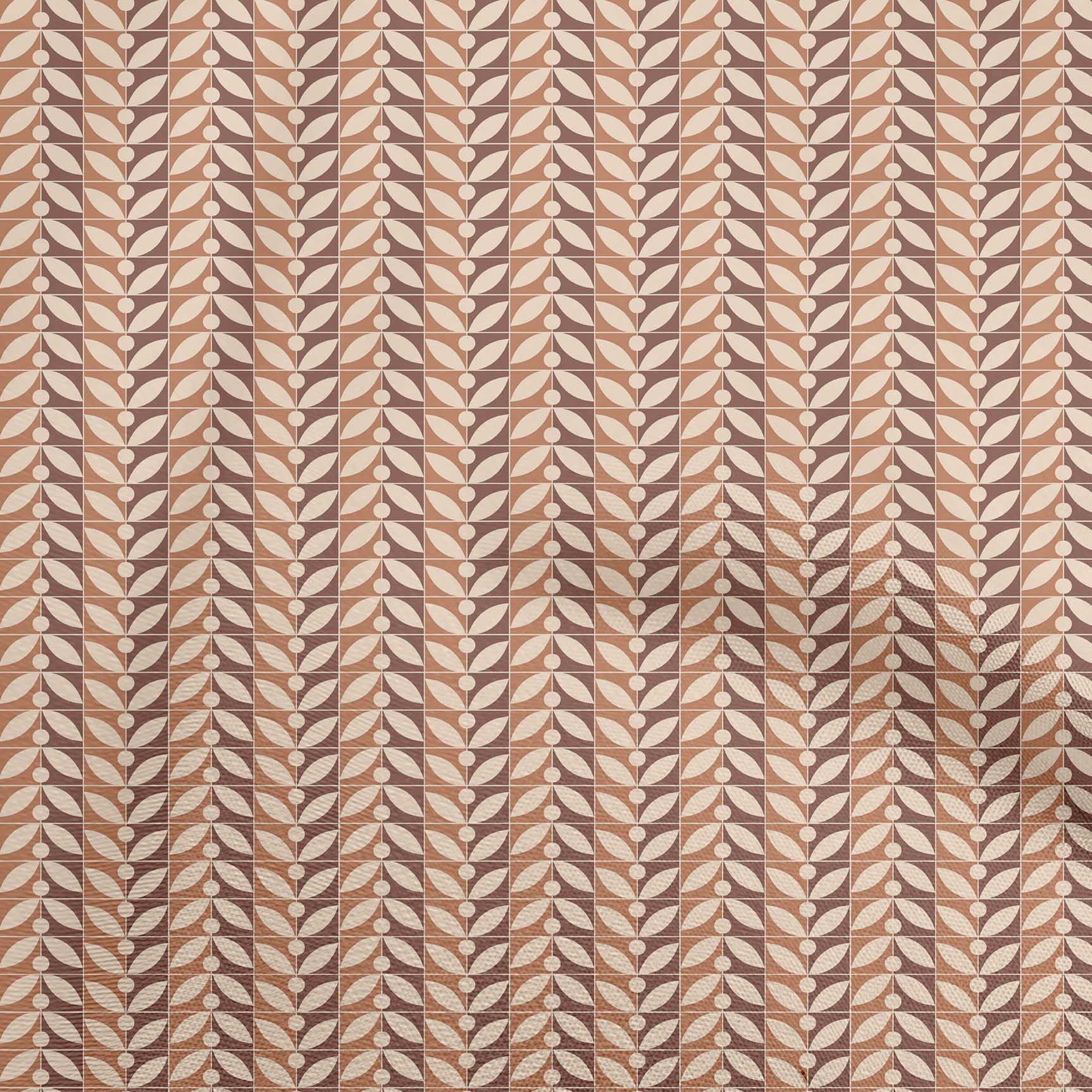 oneOone Polyester Spandex Orange Fabric - Asian Block Print Dress Material, 56 Inch Wide Fabric by The Yard | Perfect for DIY Dresses, Skirts, and Home Decor Projects
