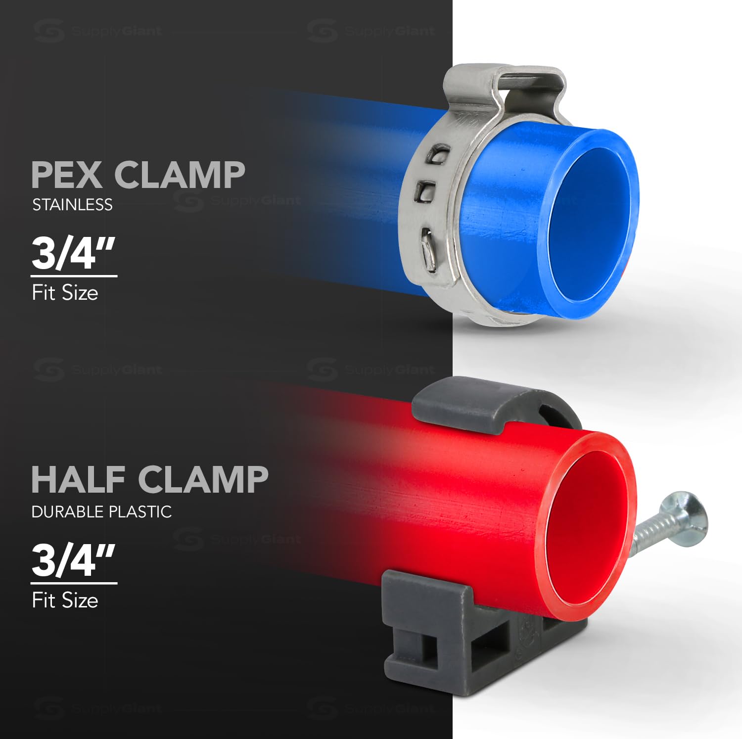 3/4-Inch PEX Plumbing Starter Kit with Crimper & Cutter Tools - Includes Brass Elbow & Coupling Fittings, Cinch Clamps, Half Clamps, 2 Rolls of 3/4-In X 100ft PEX Tubing - Perfect for DIY Home Plumbing Repairs and Water Supply Installations
