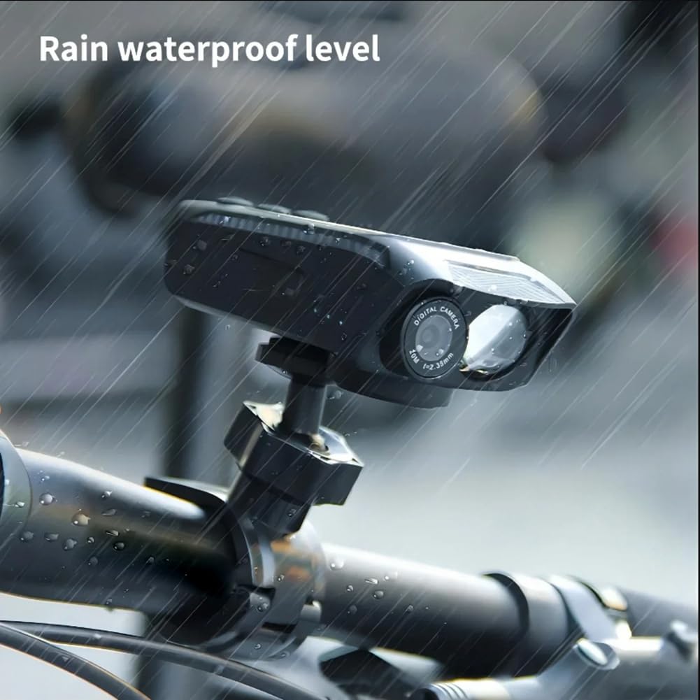 Ecaqlin 3-in-1 Multifunctional 4K Sports DV Dash Cam - Bicycle Helmet Camera, Motorcycle Riding Camera with LED Light & Speaker - Perfect for Cycling, Motorcycling & Action Sports Recording