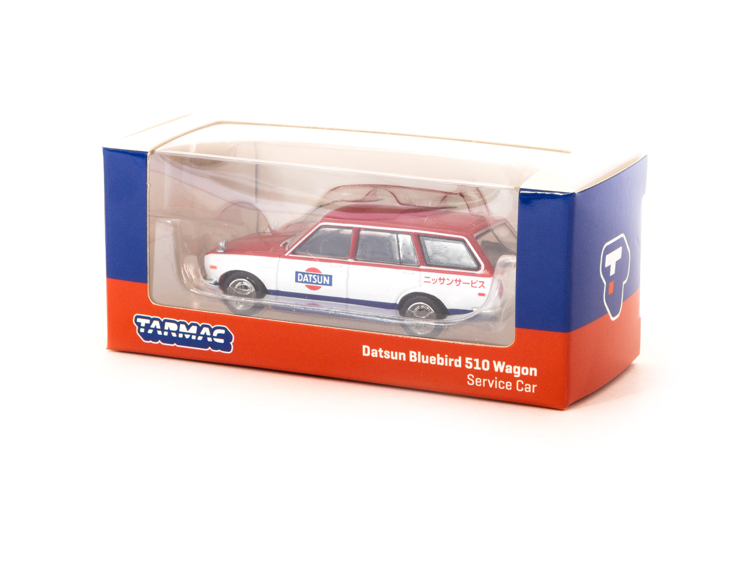 Tarmac Works 1/64 Scale Datsun Bluebird 510 Wagon Service Car Diecast Model - Collectible Miniature Vehicle for Display, Gifts & Racing Scenes | GLOBAL64