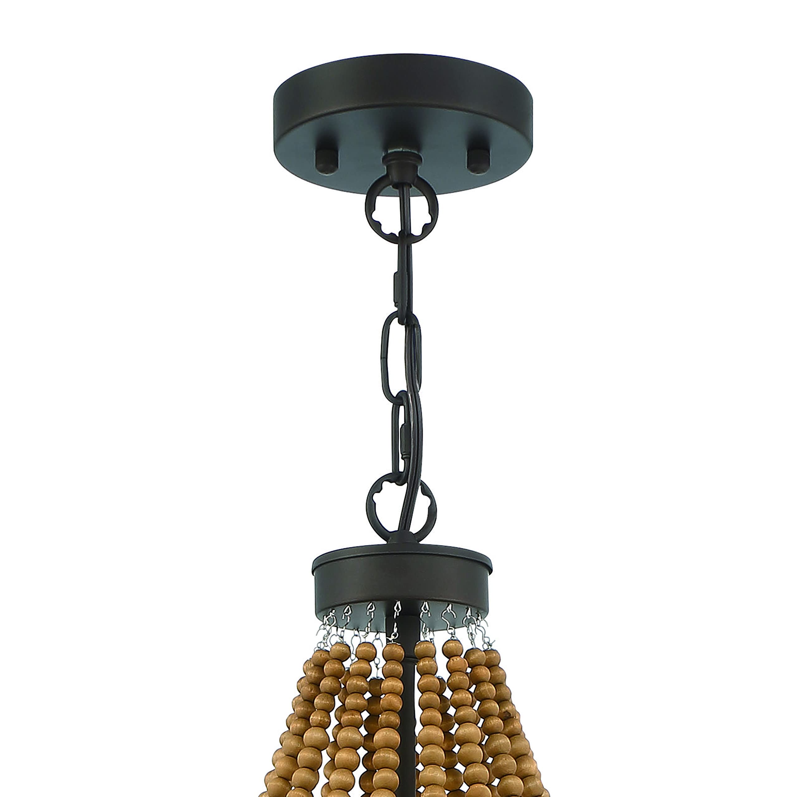 Vanity Art 5-Light Candle Style Empire Chandelier with Beaded Accents - Modern Hanging Ceiling Light Fixture for Dining Room, Kitchen & Living Room in Oil Rubbed Bronze | Elegant Lighting for Home Decor & Special Occasions (SYB3215RB-DK)