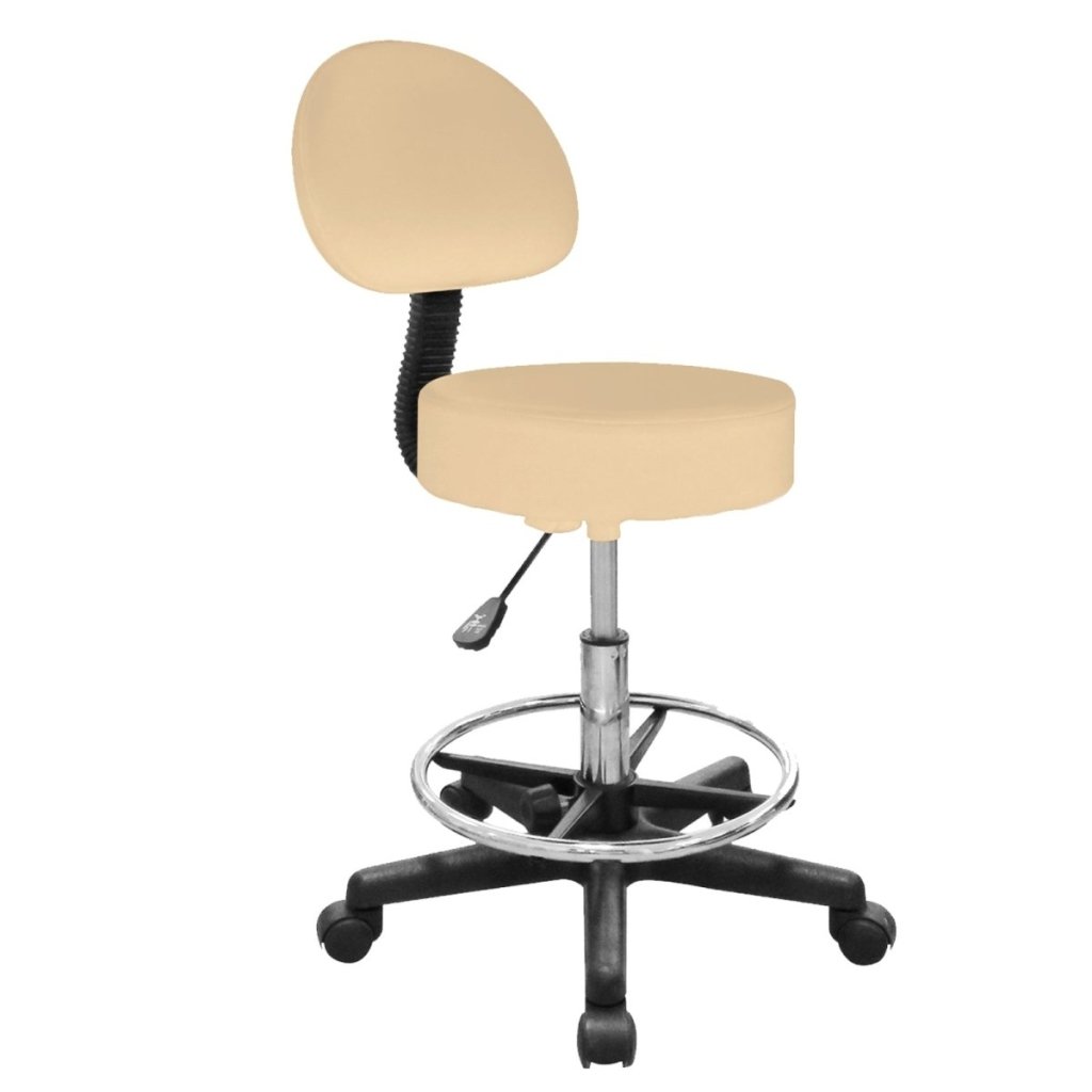 Premium Hydraulic Adjustable Swivel Rolling Stool with Wheels - Ergonomic Office Chair for Dentists, Barbers, and Salon Professionals - Perfect for Hair Styling, Tattoo Studios, and Medical Clinics