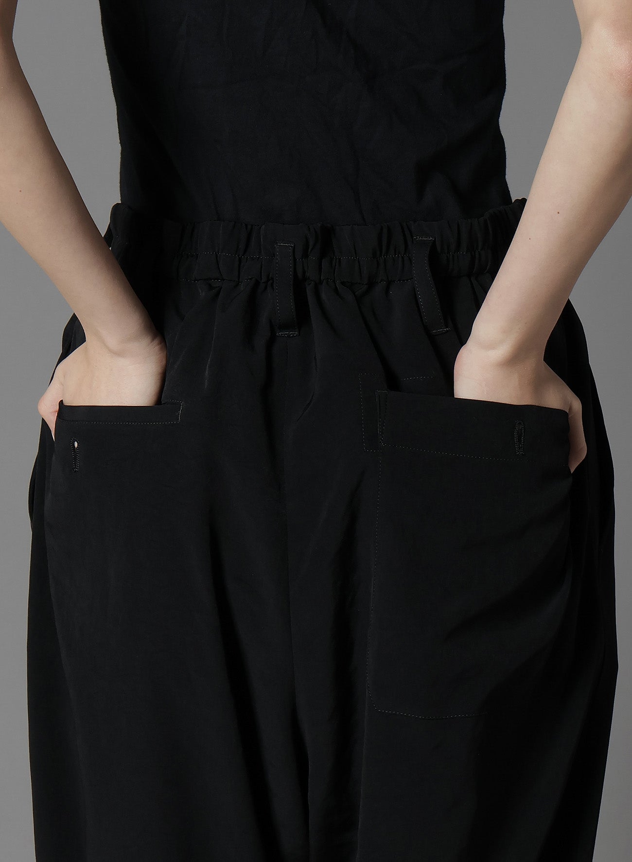 CREPE DE CHINE DOUBLE HEM RIB PANTS for Women - Comfortable High Waist Flowy Trousers | Perfect for Office Wear, Casual Outfits & Special Occasions