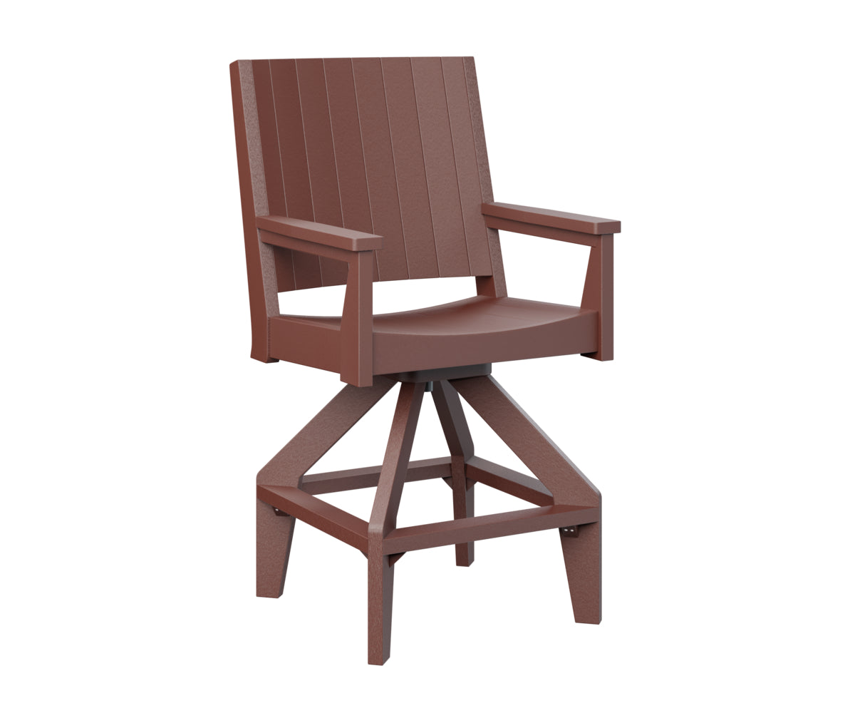 Berlin Gardens Mayhew Chat Swivel Bar Chair - Adjustable Height Counter Stool for Kitchen Island, Breakfast Nook & Home Bar - Comfortable Modern Swivel Seat with Back Support