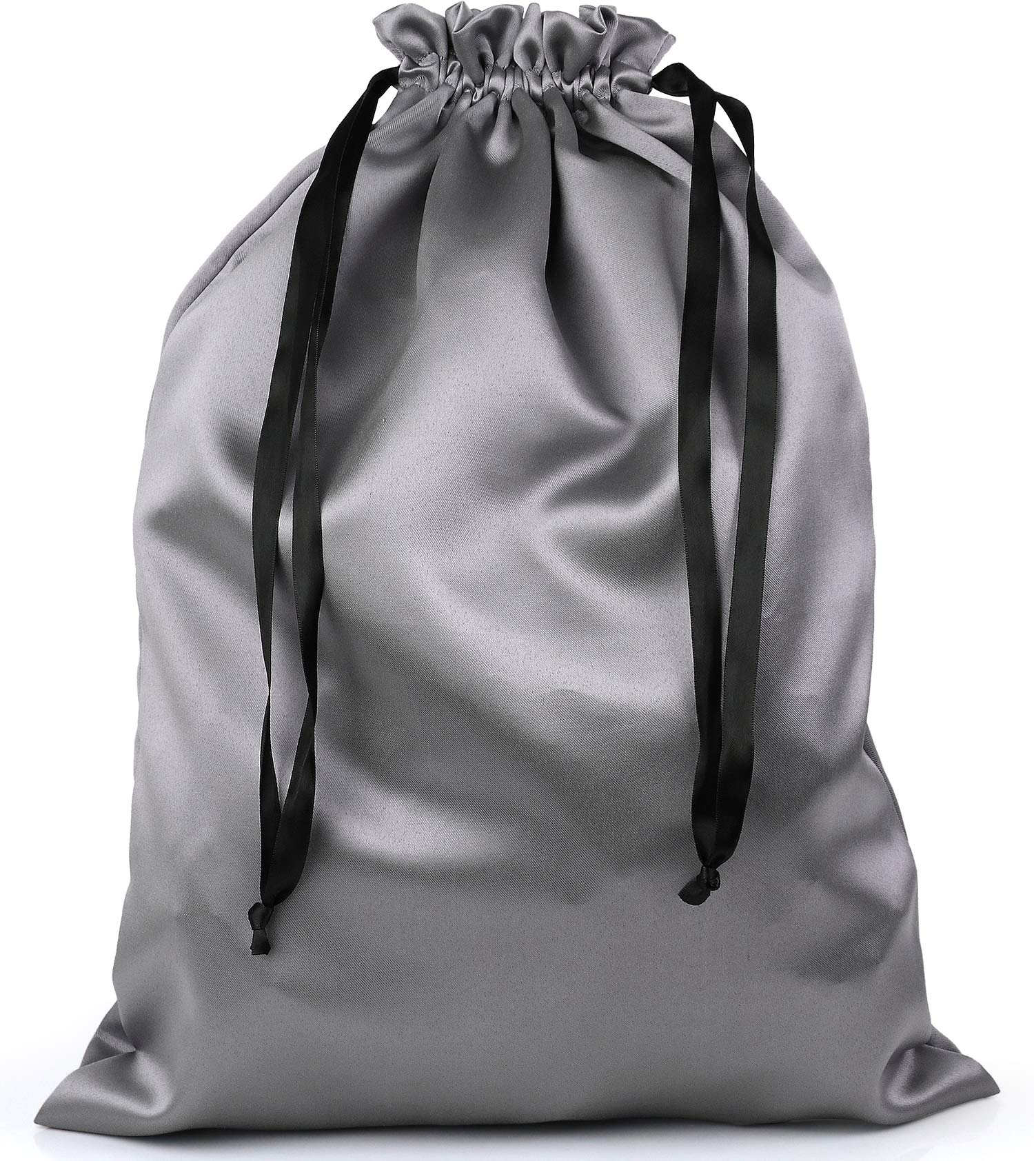 Premium Dust Cover Storage Bags - Thick Silk Cloth Drawstring Pouches for Luxury Handbags, Totes, Purses, Shoes & Boots (Silver) | Protective Storage Solution for Designer Accessories & Seasonal Items