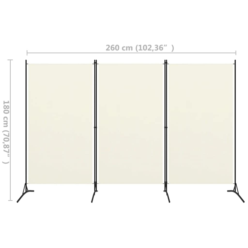 CHARMMA 3-Panel Folding Room Divider Screen - 102.4