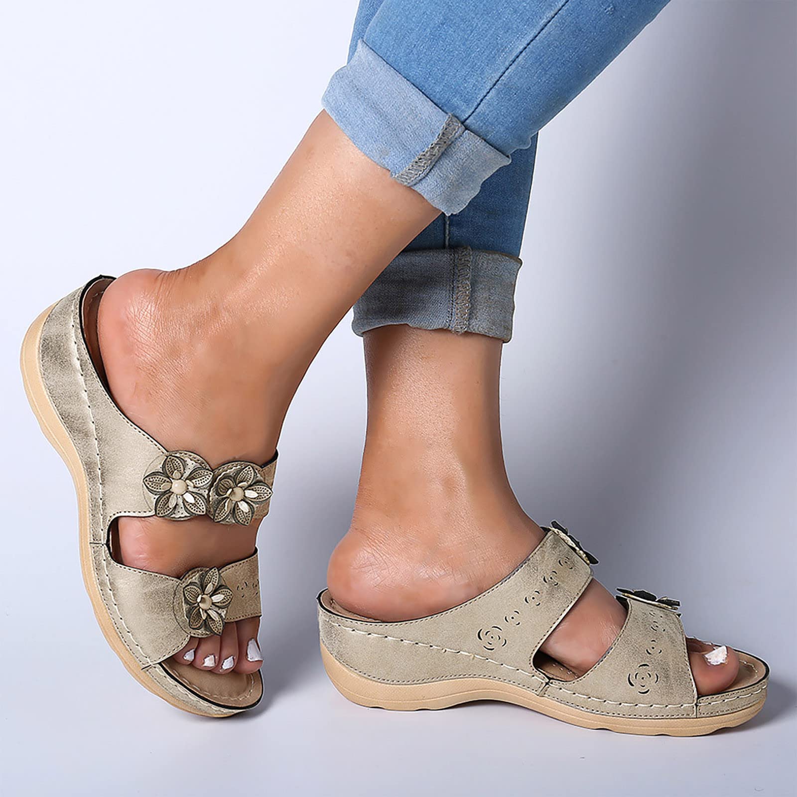 Electric Slippers for Women - Open Toe Summer Indoor Slippers with Non-Slip Grippers, Washable & Comfortable, Size 11 - Perfect for Home, Spa, and Relaxation
