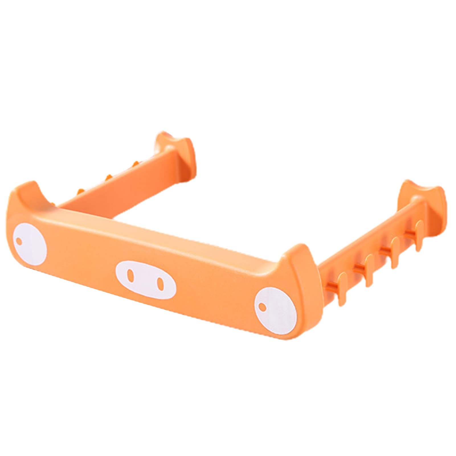 D-GROEE Wall Mounted Kitchen Trash Bag Holder - No Punching Required, Space-Saving PP Storage Shelf with Cute Pig Design (Orange) - Perfect for Small Kitchens, Bathrooms, and RVs