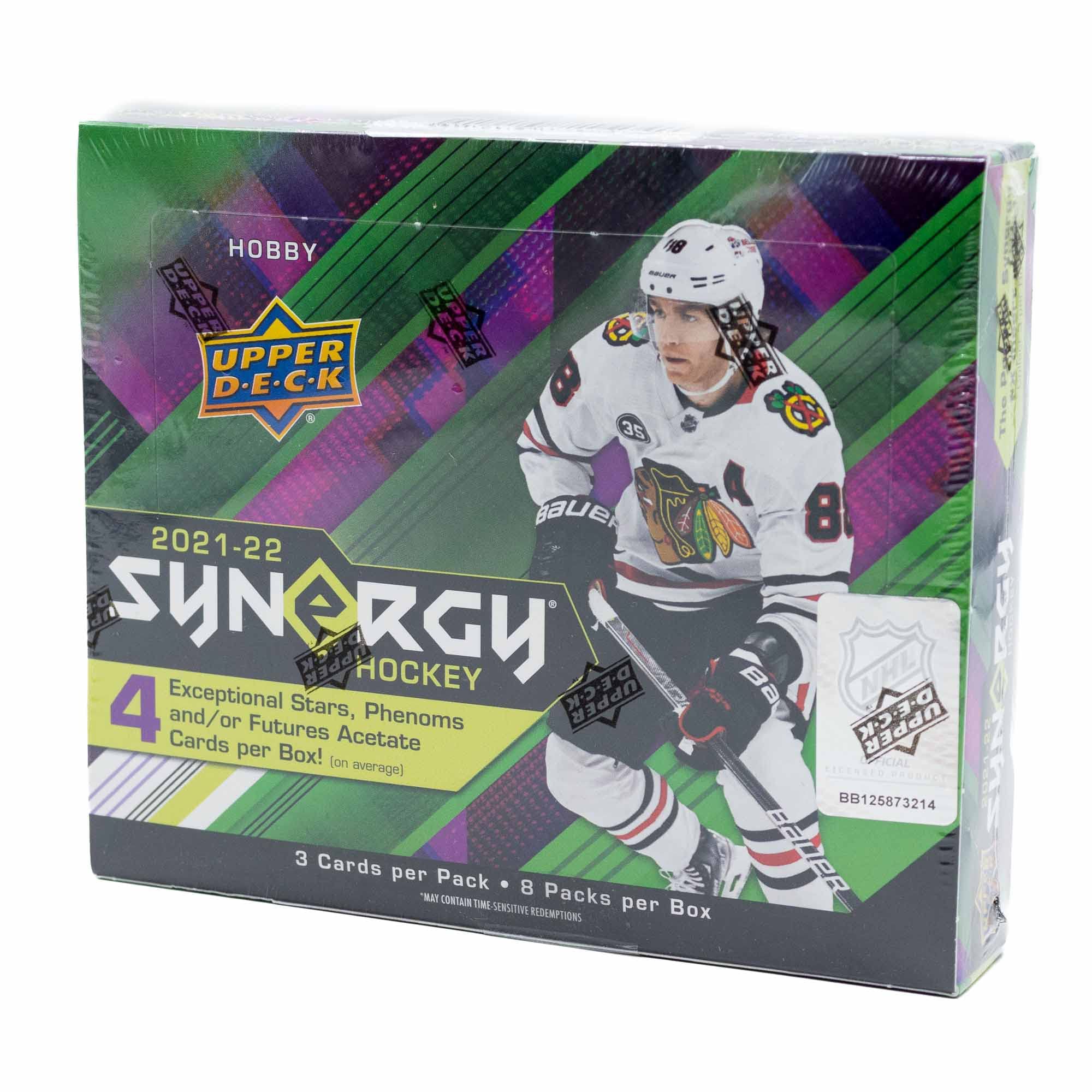 2021-22 UPPER DECK Synergy Hockey Hobby Box - Collectible Hockey Trading Cards for NHL Fans & Sports Memorabilia Collectors - Perfect for Trading, Gifting, and Displaying in Your Collection