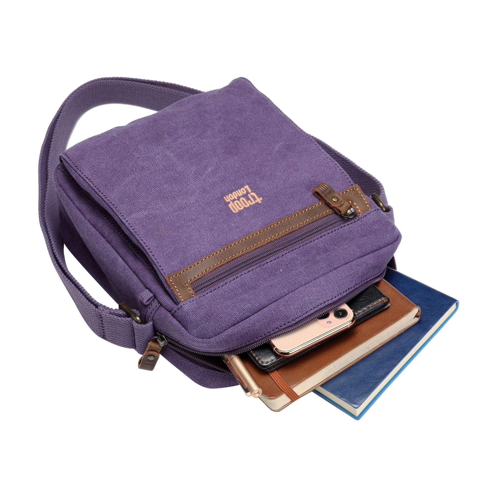 Troop London Classic Canvas Crossbody Bag for Men & Women - Stylish & Durable Shoulder Bag for Travel, Work & Everyday Use