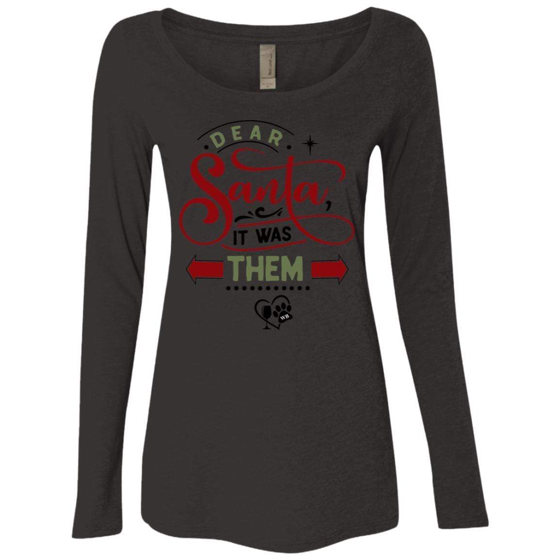 WineyBitches.Co Women's Long Sleeve Scoop Neck Triblend T-Shirt - Soft Comfort Fit for Casual Wear, Lounge & Everyday Outfits