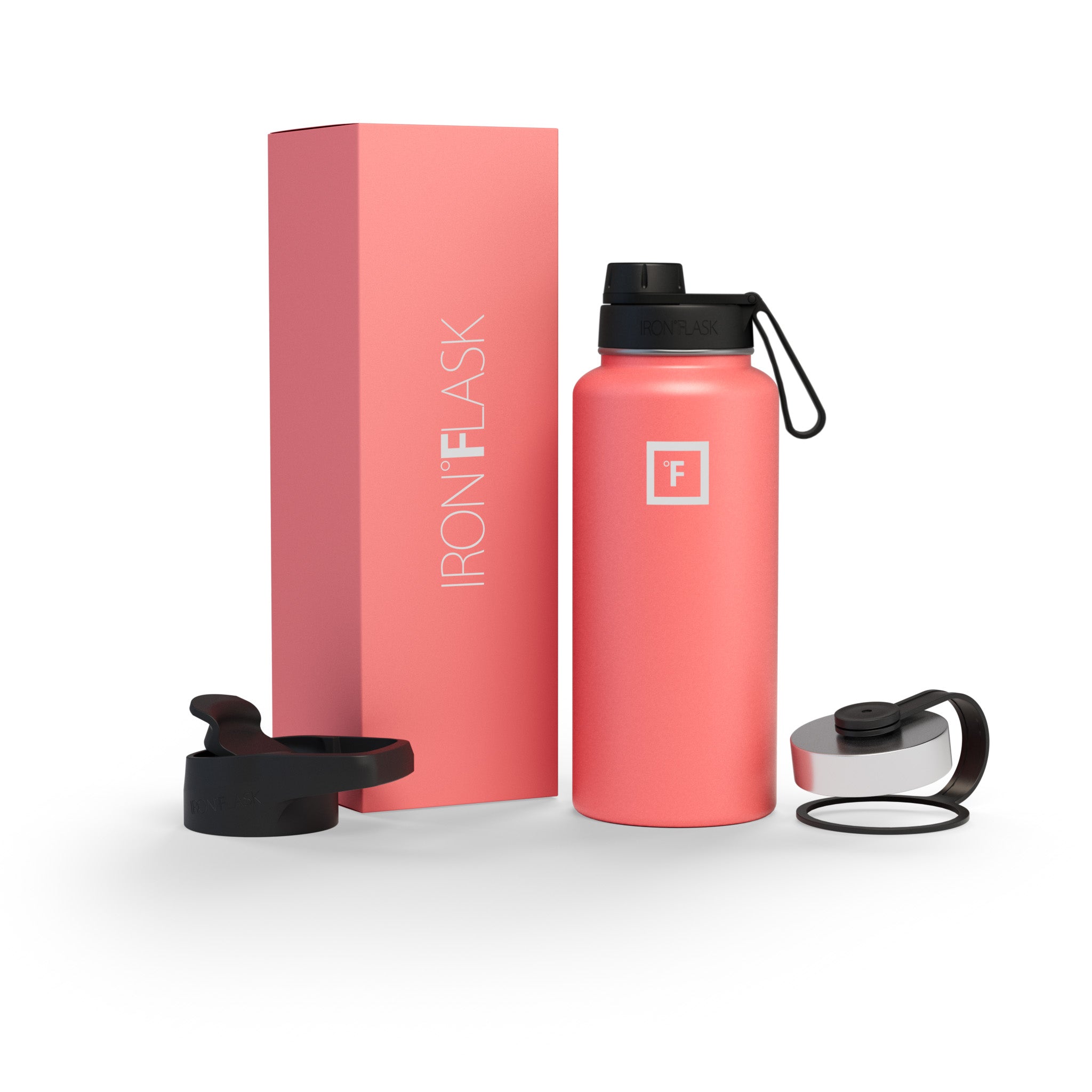 32 Oz Wide Mouth Water Bottle with Spout Lid - Leak Proof Stainless Steel Insulated Water Bottle for Gym, Hiking & Outdoor Activities