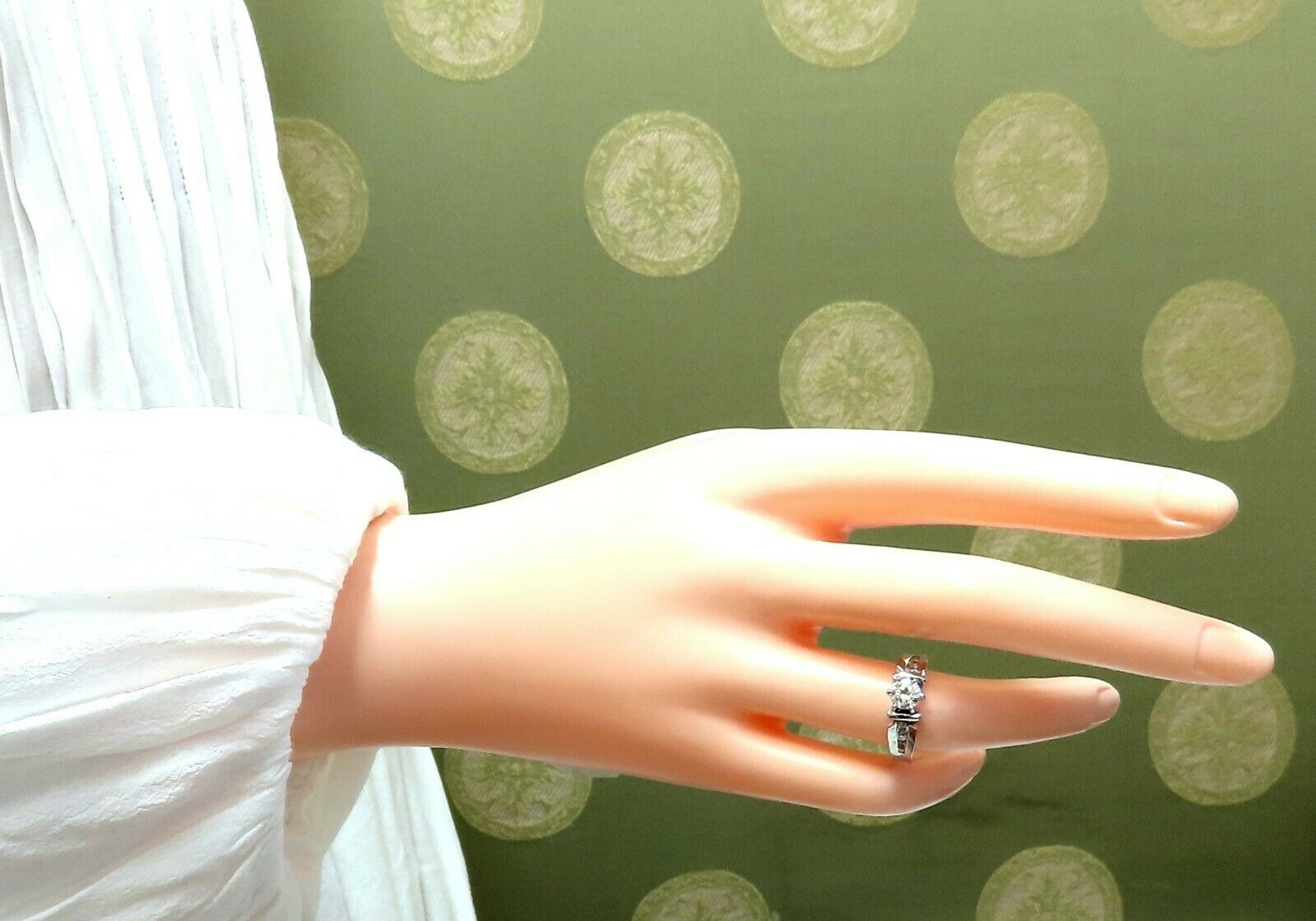 0.87ct Natural Round Diamond Engagement Ring 14K White Gold - Perfect for Proposals, Anniversaries & Special Occasions