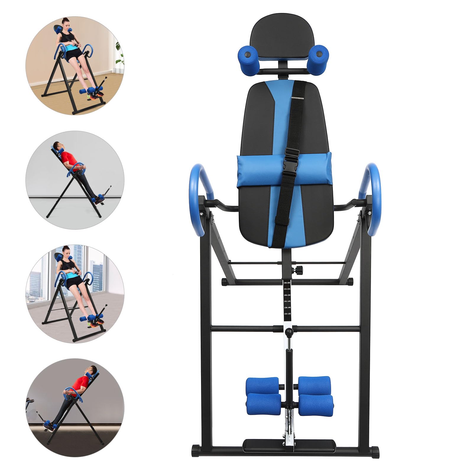 Teeter Hang-Ups EP-960 Inversion Table - Heavy Duty Back Pain Relief & Spine Decompression - Chiropractic Grade Home Fitness Equipment for Stretching & Therapy (Blue) - Perfect for Home Gym, Physical Therapy & Post-Workout Recovery