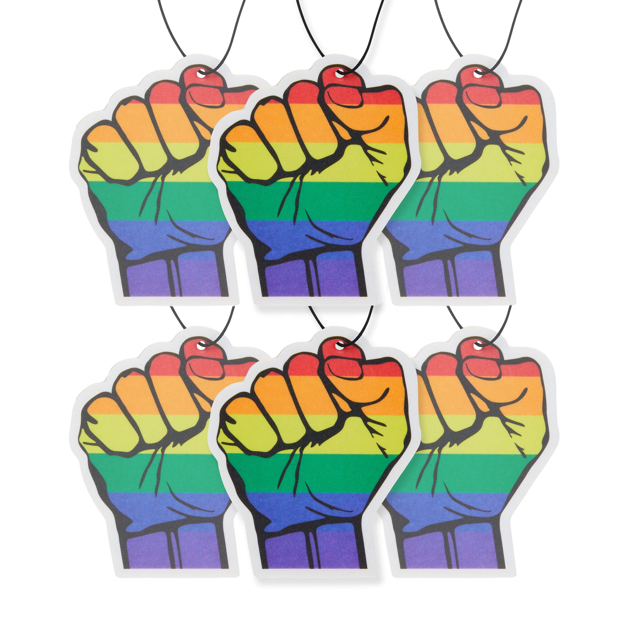 Fresh Fresheners Pride Car Air Freshener 6 Pack - Essential Oil Scented Auto Air Fresheners for Cars, Trucks & SUVs | Long-Lasting Fragrance for Road Trips & Daily Commutes